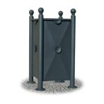 CESTONE RETTANGOLARE IN ACCIAIO ZINCATO