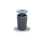 CESTONE PER RACCOLTA DIFFERENZIATA A 3 SCOMPARTI CON COPERCHIOE POSACENERE