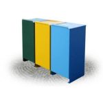 TRE CESTONI PER LA RACCOLTA DIFFERENZIATA