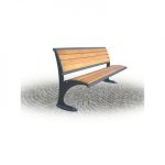 Panchina in Acciaio e Legno 160 x 60 x H 82 cm