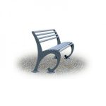 Panchina in Acciaio Tubo Tondo 170 x 57 x H 76 cm