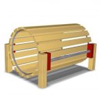 Tunnel Cilindrico Realizzato In Pino Scandinavo 128X69 H70 cm