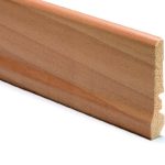 CONF. 10 PZ BATTISCOPA IMPIALLACCIATO CON PIEDE MISURE 14X70X2250 MM FINITURA NOCE NAZIONALE