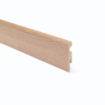 CONF. 10 PZ BATTISCOPA PASSACAVO LISCIO MDF MISURE 10X80X2400 MM FINITURA ROVERE GRIGIO