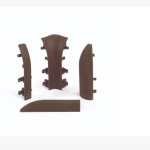 CONF. 5 PZ ACCESSORI MONTAGGIO PER BATTISCOPA PVC COLORE BIANCO VERNICIABILE