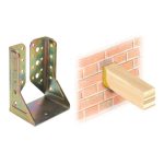 SUPPORTO PER LEGNO LAMELLARE AD ALI INTERNE IN ACCIAIO TROPICALIZZATO 81X120MM