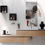 Composizione 6 Pz Arredo Bagno Modello Surf Colore Rovere Naturale