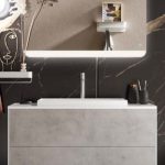 Composizione 3 Pz Arredo Bagno Modello Step Colore Bianco / Pino Artico L 101cm