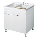 Mobile Lavanderia Due Ante Bivasca 60x75x85 cm Colore Bianco con cestello