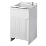 Mobile Lavanderia Con Vaschetta e Chiusura a Serrandina Adatto Per Esterno 50x50x85 cm