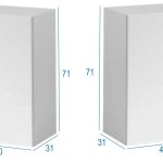 Mobile Pensile Per Cucina a Una Anta 40 x 31 x h71 cm Colore Bianco Frassinato Maniglia a Destra