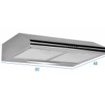 Cappa in Acciaio Inox 60 x 48 x h15 cm