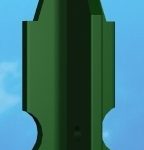 Paletto Recinzioni A "T" In Ferro Plastificato Verde-Sezione mm30x30x3-Altezza 125 cm