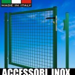 Cancello Garden - Con Rete Saldata 50x50x4 mm - Telaio 35/40 mm - Dimensione: cm100x125h - Peso 26 Kg - Colore:Verde