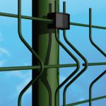 Palo Tubolare Tondo Verde Diametro 48 mm - Altezza Palo 130 cm - Completo Di 3 Piastrine Per Fissaggio