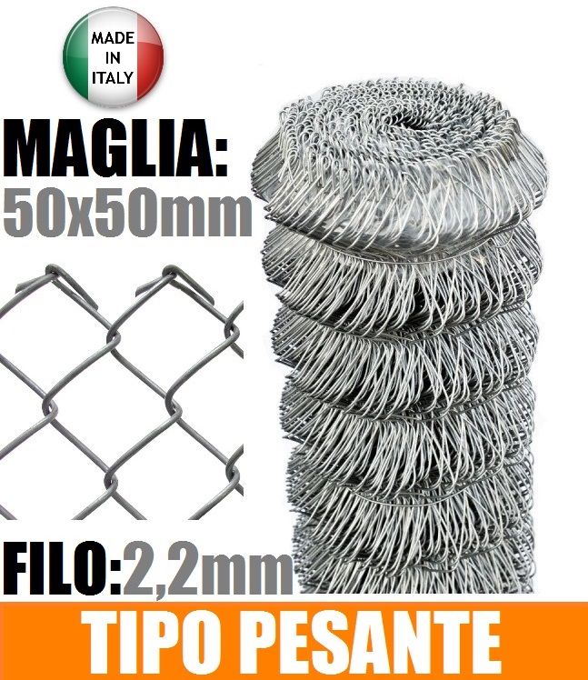 zoom_2399-0-5d07aae7.jpg 25mt-Rotolo Rete Metallica Zincata "Maglia Sciolta"-Tipo Pesante - H 250 cm - immagine 1