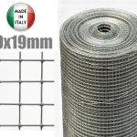 25mt-Rotolo Rete Metallica-Mini Zincata - Maglia:mm19x19 -Filo:mm1,4 - H 50 cm