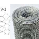 50mt-Rotolo Rete Metallica Zincata Tripla Torsione- Maglia:mm 19/2 -Diametro Filo:mm 0,7 - H 150 cm