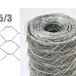 50mt-Rotolo Rete Metallica Zincata Tripla Torsione- Maglia:mm 25/3 -Diametro Filo:mm 0,8 - H 200 cm