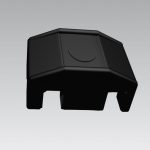 Piastrina Palo Quadro In Pvc Nera + Vite Autoperforante