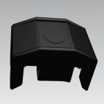 Piastrina Palo Tondo In Pvc Nera + Vite Autoperforante