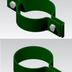 Piastra A Collare In Acciaio Per Palo Tubolare Tondo 48 mm