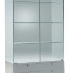 Vetrina Alta con Luci L93xP46xH188 cm Cristalli Temperati Ante Battenti art OF101BS
