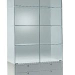 Vetrina Alta con Luci L73xP46xH188 cm Cristalli Temperati Ante Battenti OF101CS