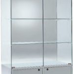 Vetrina Alta L93xP46xH180 cm Cristalli Temperati con Mobile Ante Battenti Made in ITALY