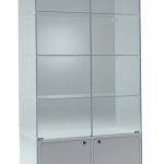 Vetrina Alta con Luci L73xP46xH188 cm Cristalli Temperati Ante Battenti art OF121CS