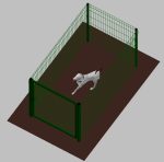 Recinto-Box Modulare Per Cani In Ferro Zincato E Verniciato Verde-Con Pali A Interrare - cm 200x100x102h - immagine 2