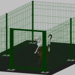 Recinto-Box Modulare Per Cani In Ferro Zincato E Verniciato Verde-Con Pali A Tassellare - cm 200x400x122h