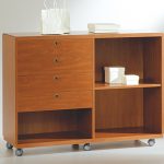 Vetrina Banco Vendita LL 119X40Xh90 cm OF1290B Made in Italy Colore Ciliegio