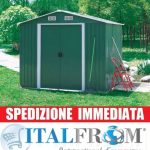 Box Casetta Casette Rimessa Ripostiglio Garage Auto Per Giardino Lamiera Zincata 131x206x175h