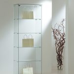 Vetrina Cristalli Temperati 60x40xh180cm OF618 Made in Italy Colore Wengè