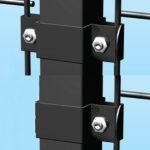 Piastra A Collare Antracite In Acciaio Per Palo Tubolare Quadro 50x50 mm Per Angolo