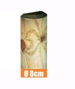 Mezzo Palo In Lego Di Pino Nordico Tornito Impregnato - Trattato Classe Iii - Diametro: 8cm - H200 cm