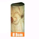 Mezzi Pali In Legno Di Pino Nordico Torniti Impregnati- Trattati Classe Iii - Diametro: 8cm - H300cm
