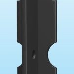 Paletto Recinzioni A "T" In Ferro Plastificato Antracite-Sezione mm30x30x3,5-Altezza 125 cm