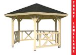 Gazebo Da Giardino In Legno D' Abete Nordico - cm 337(Diametro) - Italfromgiard2