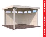 Gazebo Da Giardino In Legno Lamellare D'abete Nordico - cm 350x350cm - Italfromgiard5