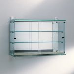 BANCO VENDITA VETRINA L78xP25xH55 cm CRISTALLI TEMPERATI ANTE SCORREVOLI art OF200F