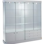 Vetrina Alta con Luci L142xP46xH188 cm Cristalli Temperati OF161CMC