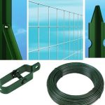 Recinzione Completa Eco 25mt Lineari Rete Metallica Zincata (Rete H125 cm) (Maglia:mm50x75) Con Paletti Plastificati Posti Nel Terreno