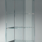 Vetrina Angolare in Cristallo Temperato (58 x 58 x h 190 cm)