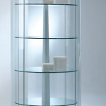 Vetrina Rotonda in Cristalli Temperati - Diametro 71 cm - H. 190 cm