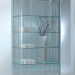 Vetrina Semiovale in Cristallo Temperato (112 x 38 x h 190 cm)