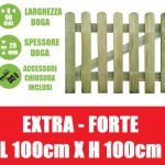 Cancelletto In Legno Di Pino Con Doghe Per Steccato - Dimensioni: L 100cm X H 100cm