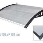 Pensilina Tettoia Modulabile In Policarbonato Alveolare Trasparente L 100 X 100 cm Italfrom