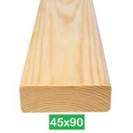 Tavole Impregnate In Legno Di Pino Nordico Impregnate- Trattate Classe Iii - 45x90 - H100cm